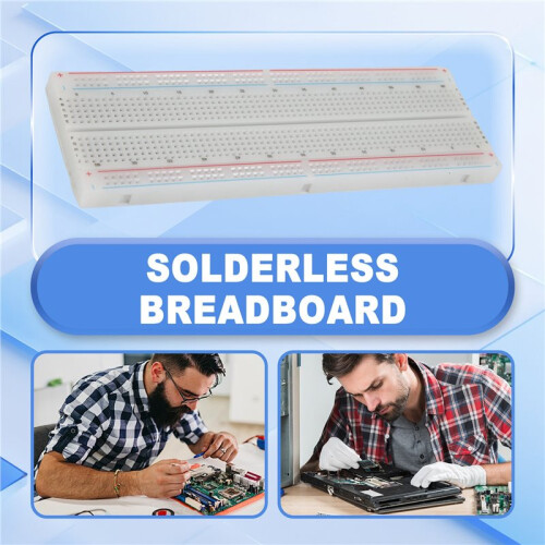 Solderless Breadboard Kit 2 Pcs 830 Tie Points + 2Pcs 400 Tie Points + 2 Set 65Pcs Flexible Breadboard Jumper Wires 2