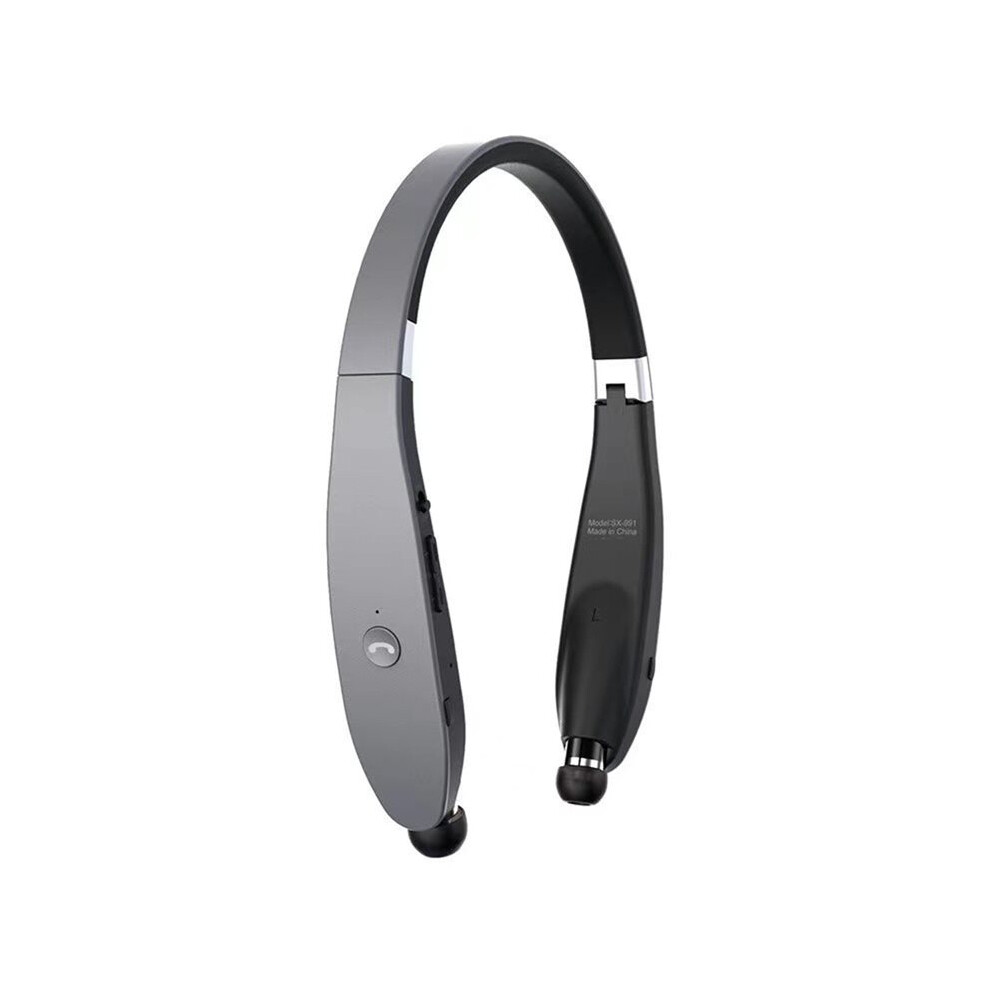 Sx-991 Wireless Sports Neckband Folding Telescopic Wired Bluetooth5.0 Stereo Earphones Headphone With Microphone A 6034163759974