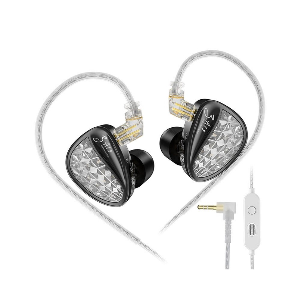 Kz Za12 2Dd+4Ba Hybrid Iem Headphones Wired Inear Monitor Hifi Earphones Sports Headset With Microphone Original Version 4711770135712