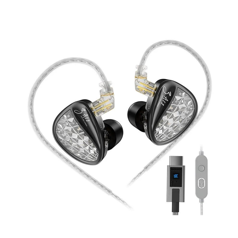 Kz Za12 2Dd+4Ba Hybrid Iem Headphones Wired Inear Monitor Hifi Earphones Sports Headset Sound Card Version Original 6033075504870