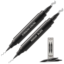 Bartauffüllstift - Doppelspitze (2er-Pack) - Mittel Schwarz
