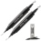 Bartauffüllstift - Doppelspitze (2er-Pack) - Mittel Schwarz 1