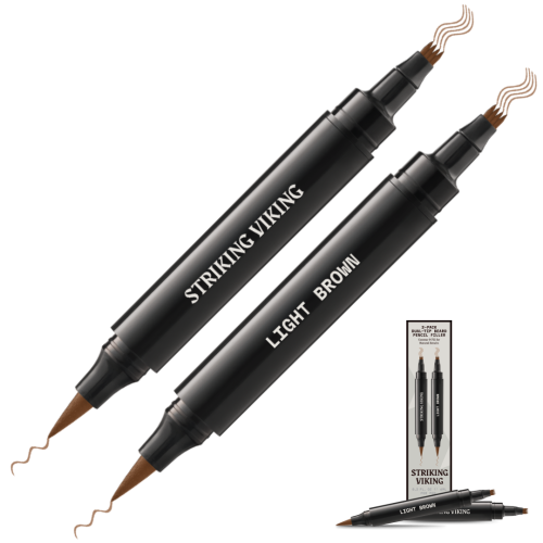 Bartauffüllstift - Doppelspitze (2er-Pack) - Hellbraun