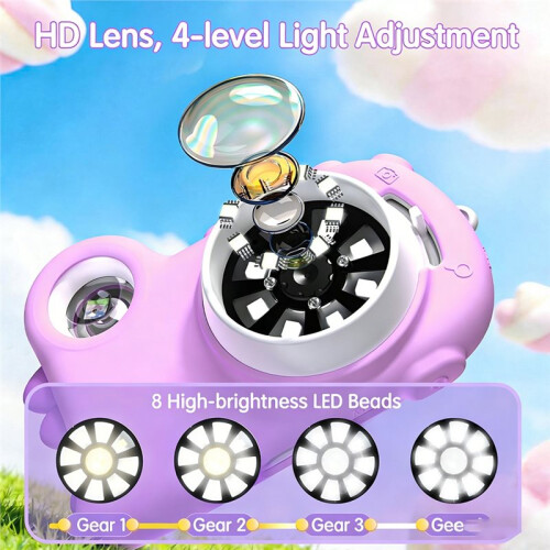 2 in 1 Microscope for Kids & Video Camera, 1000X Digital Microscope with 2.0" Screen STEM Educational Toy 1