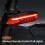 CYCLAMI Bicycle Tail Light 2000mAh Wireless Remote Control Turn Signal with Brake Sensor Light Security Warning Bike Rear Light 3