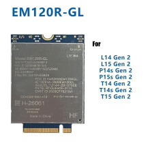 EM120R-GL 4G-Module EM120R CAT12 600Mbps + 2x10DB-Antennekit voor X1, Yoga 6, X13, Yoga P14s, T14, T15, T15s