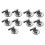 10Pcs 3cm Magnetic Clip Magnet Refrigerator Wall Memo Note Message Holder Silver 2