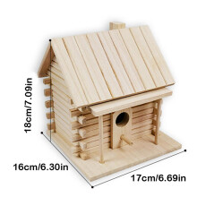 2X Bird House Wall-Mounted Wooden Nest Dox Nest House Bird House Bird Box Wooden Box Cage Decoration Garden Ornament