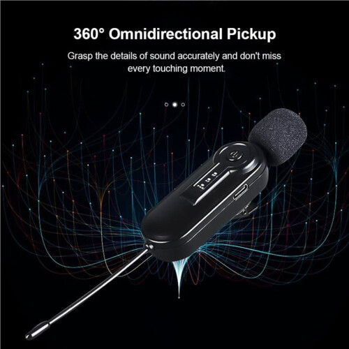 UHF Wireless Lavalier Microphone 50M Effect Transmission for Smartphone Vlog Video Recording Interview Live Streaming 1