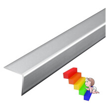 Aluminum Floor Transition Strip Silver Edge Protector Trim 270cm RustResistant Door Threshold