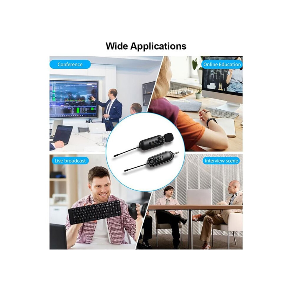 Uhf Wireless Lavalier Microphone 50M Effect Transmission For Smartphone Vlog Video Recording Interview Live Streaming 4713105186567