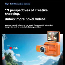 Sports Camera 1080P Clear Recording VLOG Recorder Flip Screen Anti Shake Student Travel Camera Portable C
