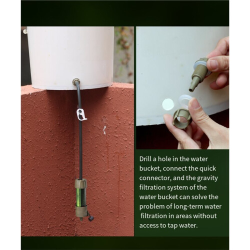 Persönlicher Camping-Wasserfilterstrohhalm, Tragbarer Filter, Geeignet für Überlebens- oder Notfallausrüstung. 2