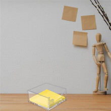 2pcs Notes Memo Box Dispenser for Desk, Office Notes Paper Holder Easy Access Storage, Desktop Organizer for Home,School