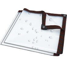 Clear Waterproof Tarp with Grommets, Heavy Duty Transparent Tarpaulin for Greenhouse Patio UV Resistant