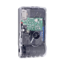 Vintage Style Transparent Disposable Camera 35mm Single Use Film Camera with Flash Lanyard for Gifts Parties Travel