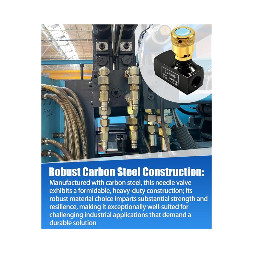 3/8 Inch Npt Hydraulic Flows Control Needle Valve,Single Direction 5000Psi Carbon Steel Hydraulic 6033418164624