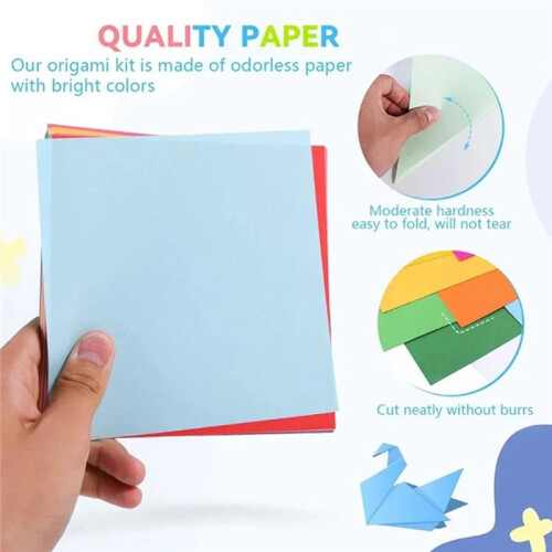 200pcs Origami Paper Kit, 20 Colors, Double-Sided Square Sheets for Crafts 1