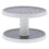 2 Tier Turntable Rack Organizer,Adjustable Rotating Holder Shelf,Gray White-Durable Plastic,Space Saving Kitchen Storage 5