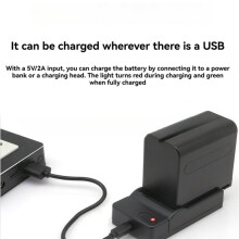NP-F960/F970 7800mAh Wiederaufladbarer Lithium-Akku für MC2500C Kamera-Videoleuchte/Monitor