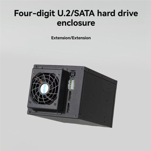 Gabinete Externo para Armazenamento de SSD com Conexão Direta para 4 Discos Rígidos de 3,5 Polegadas, Compatível com U.2/