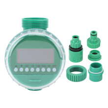 Automatic Watering Timer with LCD Display, Leakproof Garden Irrigation Timer with 5 Hose Connectors