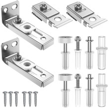 Bifold Door Hardware Kit 6 Pack, Durable Steel Closet Door Set with Pivots for Easy DIY Installation
