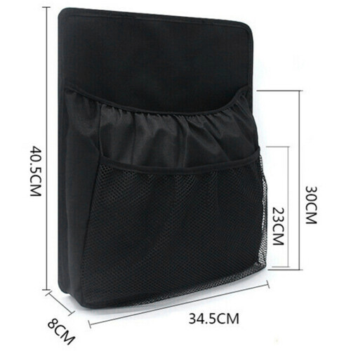 2X Car Net Mesh Pocket  Back Multi-Pocket Storage Bag Organizer Holder Black 2