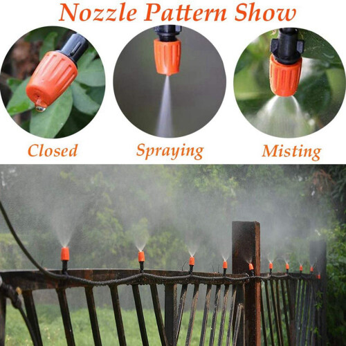 120 Pcs Micro-Spray Adjustable Flow Irrigation Drippers, Garden Adjustable Sprinkler Drip Irrigation Misting Drip Kit 1