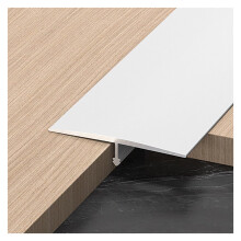 3 Pcs Aluminum Floor Transition Strip T Molding Trim for Laminate Tile Carpet Doorway Threshold White 33mm