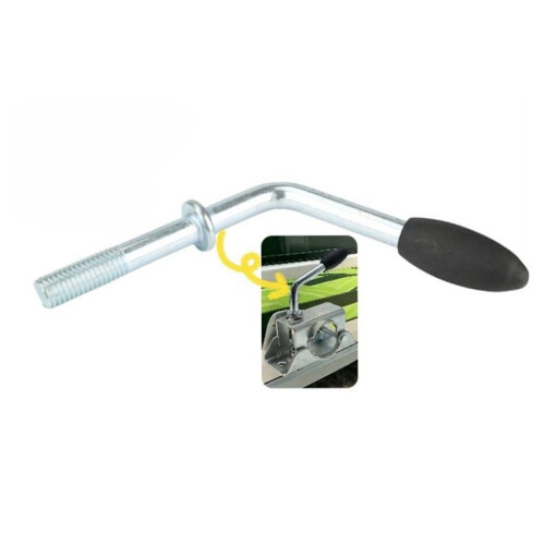Manual Trailer Jack Hand Winch M12 Clamp Pipe Fitting for RVs Multiuse Hand Crank 2