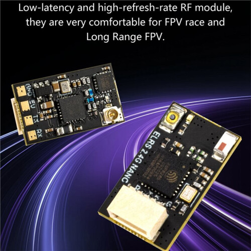 2.4GHz ELRS Receiver with T-Antenna Low-Latency Module  Receiver for FPV Race and Long Range FPV 2