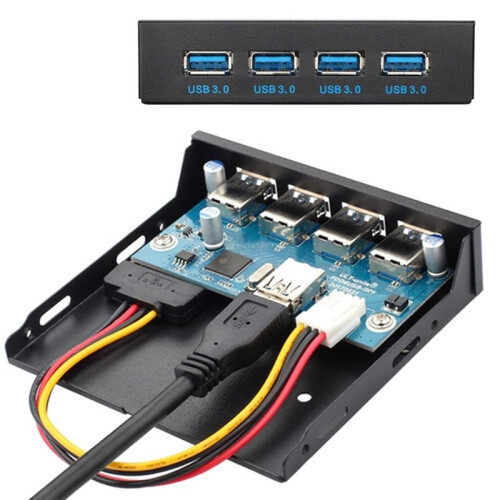 Cablecc USB 3.0 Front Panel Header to USB-C & USB 3.0 HUB for 3.5" Floppy Bay 4  Motherboard Cable 2