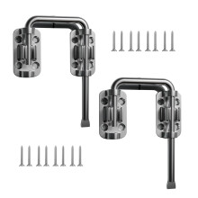 2Pack Stainless Steel Door Latch, Adjustable Sliding Door Lock with Screws, MultiAngle UBolt for Barn Gate Window Fence