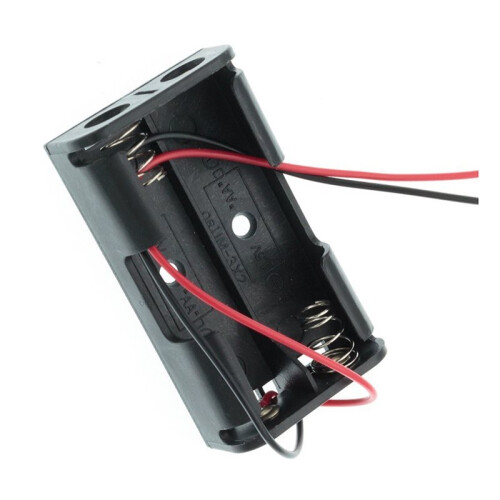 100pcs 2AA Battery Case Box with Wire Leads Battery Storage Pack DIY Power Supply Connector for Electronics Projects 1