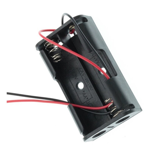 100pcs 2AA Battery Case Box with Wire Leads Battery Storage Pack DIY Power Supply Connector for Electronics Projects 2