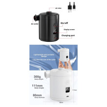 Tragbare Outdoor-Camping-Luftpumpe, 5200 MAh Akku mit Extrem Langer Laufzeit, Elektrische Luftpumpe, USB Typ-C Digitalanzeige, Schwarz