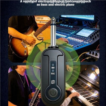 Kabelloses Gitarrensystem: Wiederaufladbarer Audio-Sender/Empfänger mit Geringer Latenz, Gitarrenverstärker-Adapter-Zubehörset
