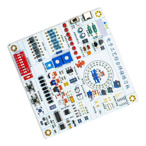 Electronic  Comprehensive Soldering Practice Board SMD Novice Soldering Components DIY Production Kit 2