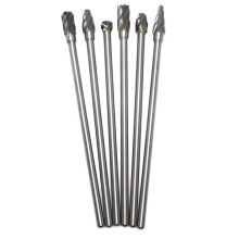 Conjunto de 6 Limas Rotativas de Metal Duro, 6x10mm, 150mm de Comprimento, para Usinagem de Metais, com Haste de 6mm