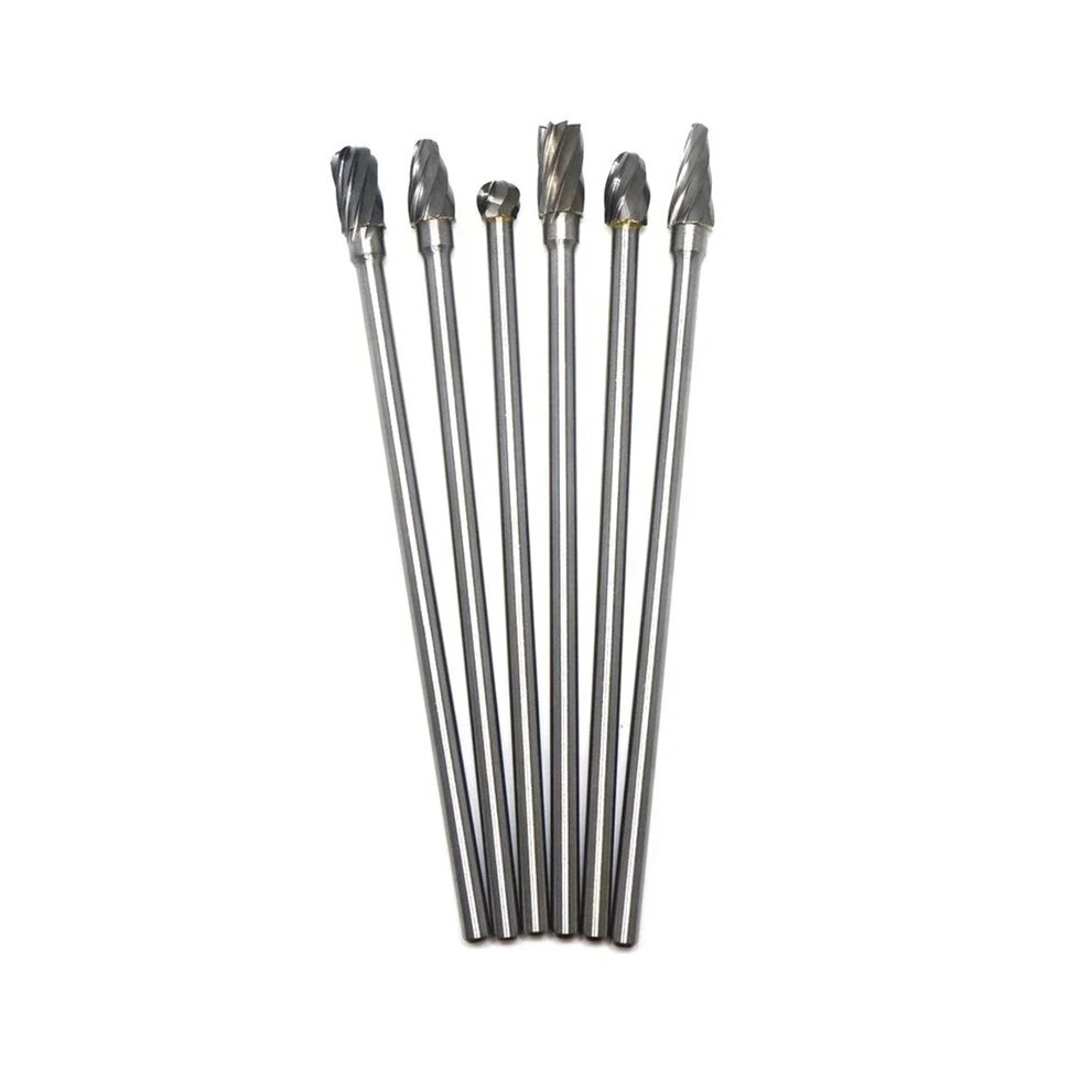 6Pc 6X10mm 150Mm Long Carbide Rotary Files Set For Metalworking With 6Mm Shank 6031871907086