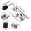 Braçadeira de Montagem para Bateria, Braço de Prato de 23 cm (9,1 Polegadas) com Suporte de Fixação, Clipe de Extensão para Bateria 5