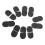 40PCS Zipper Stopper Genuine Leather Black 1