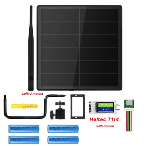 Solar-Powered Node Dev-Board Kit Waterproof Enclosure for Meshtastic/MeshCore with T114 18650 Battery GPS Module 915Mhz 2