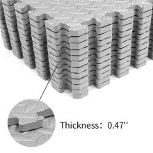 Pacote com 12 Tapetes de Exercícios de 30 X 30 cm para Academia em Casa ou para Uso Como Tapete de Apoio para Yoga e Equipamentos de Musculação -