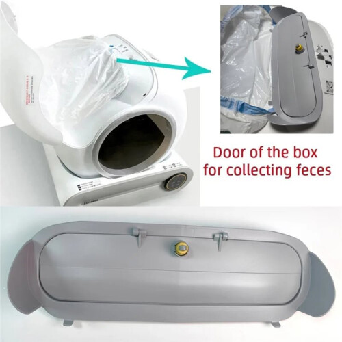 Automatic Cat Litter Box Accessories Litter Filter Bin Door Replacement Prevent Backflow,for Self-Cleaning Litter System 2
