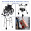4 Pack Walker Wheels Replacement, 6 Inch Anti-Slip Solid Roller Wheels for Walkers, Offices Wheelchair Front Wheel 6