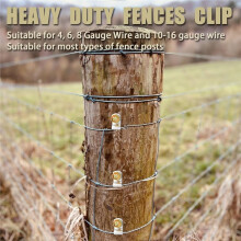 Clips de ClĂ´ture en Fil D'Acier Inoxydable, Vis de Fixation pour Poteaux avec Dispositif de Fixation Du Fil, Pinces de ClĂ´ture Agricole (200 Jeux)