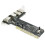 Adaptador de Expansão PCI para 4 Portas (2x PS/2 e 2x USB 2.0) para Teclado e Mouse de PC 2