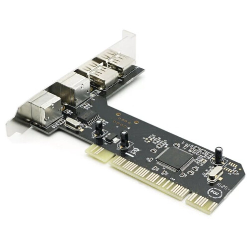 Adaptador de Expansão PCI para 4 Portas (2x PS/2 e 2x USB 2.0) para Teclado e Mouse de PC 1